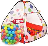 Kiddey Kids Ball Pit Play Tent - 100 Ball Pit Balls Included - Pops up No Assembly Required - Use as a Ball Pit or As an Indoor/Outdoor Play Tent, (Ball Pit with Balls)