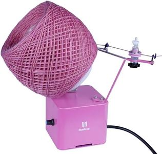 MasBros Electric Jumbo Yarn Winder Heavy Duty Yarn Winder with Precise Yarn Guide Arm Wind Up to 500 Grams 1 Pound (Pink)