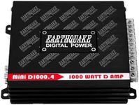 Earthquake Sound Mini D1000.4 (Gen 2) Stereo Class D 4-Channel Car Amplifier, 1000 Watts