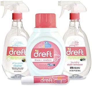 Baby Gifts Set by Dreft, Baby and Mom Gift Set with Liquid Laundry Detergent, Laundry Stain Remover, Stain Remover Pen & All Purpose Cleaner Spray, Great for Baby Showers