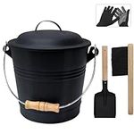 Poofzy Ash Bucket with Lid and Shov