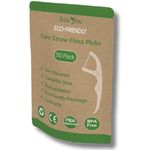 EcoYou Biodegradable Floss Picks | 50 Pack | Toothpicks, Dental Floss Stick Eco, Tooth Floss Picks, Floss Sticks Dental Biodegradable, Tooth Picks Floss Sticks, Flossers for Teeth, Floss Harps