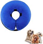 THAIN Soft Dog Recovery Protective Collar After Surgery-Cone Inflatable Collar for Dogs and Cats - Adjustable Washable Elizabethan Collar (M)