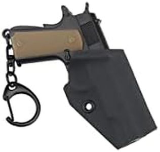 Tactical Detachable Mini 1911 Airsoft Pistol Keychain with Holster, Black