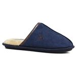 DUNLOP Mens Slippers New Slip On Mules Faux Sheepskin Fur Cosy Slippers with Memory Foam (Navy, UK Footwear Size System, Adult, Men, Numeric, Medium, 9)