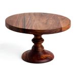 SAAGA Brown Birch Folding Cake Stand Wooden Multipurpose Pizza Stand Cake Stand Dessert Platter 9x4.75In, 775Gm.