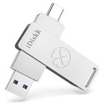 iDiskk 256GB Solid State USB Flash Drive,USB3.2 500MB/s Thumb Drive SSD Drive, Gen2 USB-C Photo Stick Memory Drive for iPhone 15 series/USB-C iPad/Android Phones,Laptop/Mac and Tablet(No Need App)