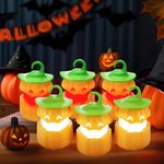 EverBrite 6-Pack Halloween Pumpkin Lantern, Collapsible Jack O Lantern Lights, Two Color Changing, Light up Pumpkin Outdoor for Halloween Party Decoration, Battery Included