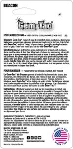 Beacon Gem-Tac Clear Adhesive Glue, 118ml – Multi-Purpose Craft Bond