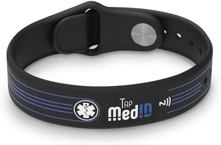 TapMedID Medical ID Bracelet for Men Women Kids – NFC & QR Code Emergency Profile, No Subscription, Geo Location Tag, Waterproof Silicone, Custom Adjustable Wristband for Diabetes, Autism, Seizure, Pacemaker