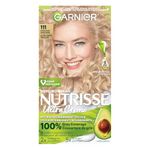 Garnier Nutrisse Ultra Crème, Permanent Hair Dye, 100% Grey Coverage, Vegan Formula, Nourished Hair, Long-Lasting Rich Colour, 111 Extra Light Ash Blonde, 1 Application, Packaging May Vary