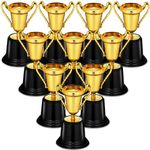 Gold Award Trophy Cup - Bulk Pack Of 12 5 Inch Plastic Gold Mini Trophies For Decorations, Props, Rewards, Winning Prizes For Adults & Kids, Awards For Kids And Adults, Party Favors Loot Bag Fillers