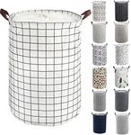 Haundry Thickened Large Laundry Hamper with Durable Handle,21.6" Tall Round Laundry Basket for Clothes Storage