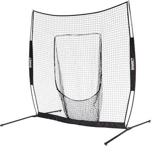 Bownet Big Mouth Elite Baseball & Softball Hitting Net – Heavy-Duty Portable 8' x 8' Batting Practice Net with Energy Absorption System – Includes Carry Bag for Indoor & Outdoor Use