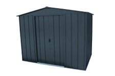 Duramax TOP Shed 8 x 6 (4.79 m2) Metal Garden Storage Shed, Made of Hot-Dipped Galvanized Steel, Strong Reinforced Roof Structure, Maintenance-Free & Weatherproof Metal Garden Shed, Anthracite