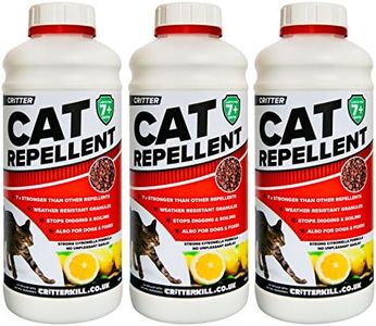 Critter Cat And Dog Repellent | 650g Covers 216m2 | Long Lasting Protection | Professional Strength (Triple Pack, 3x 650g)