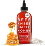 Bees Knees Salted Honey, 12.5 oz, Pure Honey Infused with a Touch of Salt, Gluten Free, Paleo Friendly, Wildflower Natural Honey for Tea, Cooking, Food Gifts, Unique Gifts