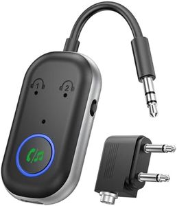 Bluetooth Transmitter Receiver, Aux Wireless Adapter Bluetooth 5.3, 2-in-1 Bluetooth Transmitter for TV, Airplane, Home Stereo, Speakers, Headphone, Car, 3.5mm Jack Dual Bluetooth Connection