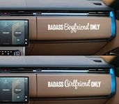 VALIANT COLLECTIONS – Badass Boyfriend & Girlfriend Only Sticker – Vinyl Sticker for Car, Truck, and Van – Indoor and Outdoor Use for Laptop – Waterproof Long Lasting Decal for Car – VC 439 (White)