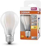 OSRAM LED Star Classic A60 LED Bulb for E27 Socket, Pear Shape, Matte Glass, 806 Lumens, Warm White (2700K), Replacement for Conventional 60W Incandescent Bulbs, Non-Dimmable, Pack of 1