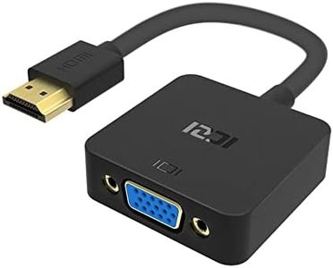 ICZI Adattatore HDMI a VGA, 1080p 60hz Full HD Convertitore HDMI Maschio to VGA Femmina per Computer Portatili, Chromebook, Raspberry Pi, Xbox, Proiettore, Monitor