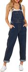 LookbookStore Overalls Women Navy Blue Denim Overalls For Women Bib Overalls Women Jean Overalls For Women Jean Overalls For Women'S Fashion Overalls Dark Blue Size X-Small Size 0 2