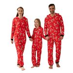 Lenugeo Christmas Matching Family Pyjamas Onesie Set Elk Xmas PJ Sets Santa Pajama Set for Family Dad Mom Kids Baby Dogs