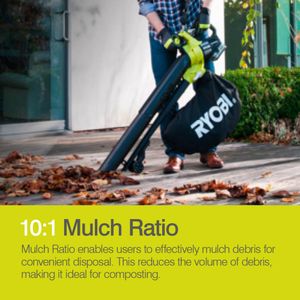 RYOBI 18V Cordless Leaf Blower & Vacuum – Lightweight Garden Tool