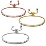 Philip Jones Set of Three Friendship Bracelets Created with Zircondia® Crystals