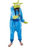 GONAAP Kids Alien Onesie Pajamas Animal One Piece Halloween Costume Cosplay for Boys Girls (Alien, 9-10Years)