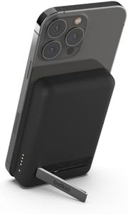 Belkin 5000mAh Magnetic Wireless Power Bank, Portable Charger Compatible with MagSafe, Battery Pack with 7.5W Output, 10W Input and Kickstand, Compatible with iPhone 16, 15, 14, 13, 12 Series - Black