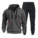 Men's Tracksuit 2 Piece Hoodies Casual Jogging Gym Sweat Suits for Men Jogging Sweatshirts Sweatsuits Sets, #A2 Grey, Large