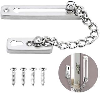 Chaîne De Porte,Porte De SéCurité En Acier Inoxydable ChaîNes,Inoxydable De Chaîne De Porte,Chaîne de porte sécurité,avec vis,portes intérieures d'hôtels,portes et fenêtres,Couleur Argent