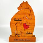 BIYARO Personalized Bear Family with one Kid