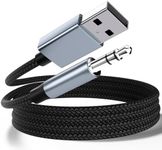 USB to 3.5mm Audio Cable, USB to 3.5mm Aux Cord Compatible with Laptop PC PS5/4 USB to 3.5mm Aux Jack Audio Adapter for Headphone Speaker(3.94ft/1.2m). NOT Work for Charging and MP3 TV Car PS3 Truck