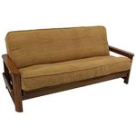 Blazing Needles Solid Microsuede Double Corded 8" to 9" Futon Cover, Full, Lemon