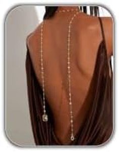 XSBODY Gold Back Necklace for Women Elegant Rhinestone Back Chain for Backless Dress Wedding 14K Gold Plated Backdrop Necklace Back Body Chain Jewelry for Women Beach Vacation Parties