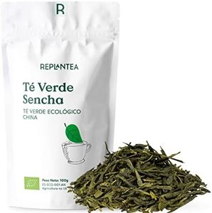 TE VERDE SENCHA 100% ORGÁNICO 100g (50 Tazas) | TE VERDE GRANEL BIO de China en Hojas Enteras REPLANTEA®