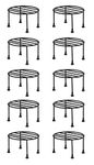 Silaa Pack of 10 Plant Stand For Balcony, Plant Stand For Flower Pot Stand, Pot Stand For Outdoor Plants, Planter Stand, Stands For Pots For Plants, Plant Stand For Indoor Plants, Pack of 10 Black