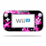 MightySkins Skin Compatible with Nintendo Wii U Gamepad Controller wrap Sticker Skins Pink Flames