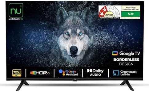 NU 80 cm (32 Inches) New 2025 Borderless Series 720p HD Smart Google TV LED32HGNX