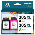 JMLCOLORS 305XL Ink Cartridges Replacement for HP 305 Ink Cartridges Black and Colour for HP305XL for DeskJet 2700 2710 2720 2724 Plus 4100 4120 4130 Envy 6000 6010 6020 6030 6032 Pro 6400 6430 6432