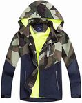 decathee Boys Girls Rain Jackets Waterproof Lightweight Hooded Raincoats Lined Softshell Windbreakers for Kids