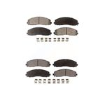 Positive Plus Front Rear Semi-Metallic Brake Pads Kit Replacement For Ford F-250 Super Duty F-350 F-450 KPF-100256