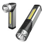 YZYOE Rechargeable Mag Lights Flashlight Emergency Camping Flashlight, 90 Degree Mini Flashlight Ip65 Waterproof, Clip On Flashlight COB Work Light Outdoor, Hiking.