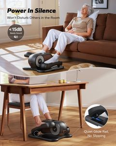 MERACH Under Desk Elliptical Trainer – Compact Pedal Exerciser, Blue