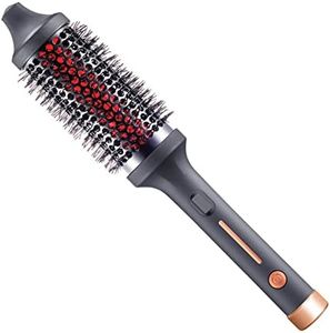 SUTRA IR Infrared Thermal Round Brush - Heated with Ionic Bristles for Straightening and Smoothing Fully Dried Hair, Volumizing, Reduces Styling Time, All Hair Types