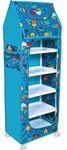 Danzera Multipurpose Baby Wardrobe/Cabinet/Multipurpose Storage Rack, Foldable, Collapsible Fabric Wardrobe Organizer for Clothes. (Red) (Firozi)