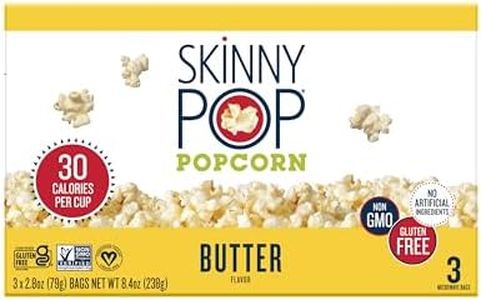 SkinnyPop Popcorn, Butter Microwave, 2.8oz, 12 Boxes (3 Bags per Box)
