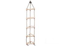 KIDS WOODEN ROPE LADDER FOR CHILDRENS CLIMBING ROPE FOR TIMBER CLIMBING FRAME PLAYHOUSE TREE HOUSE SELECTION OUTDOOR GYMNASTIC DIY PLAYGROUND * FROM HAPPY PLAYGROUNDS (3 Sided Ladder)